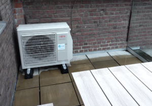 Social huis Zulte - buitenunit op dak